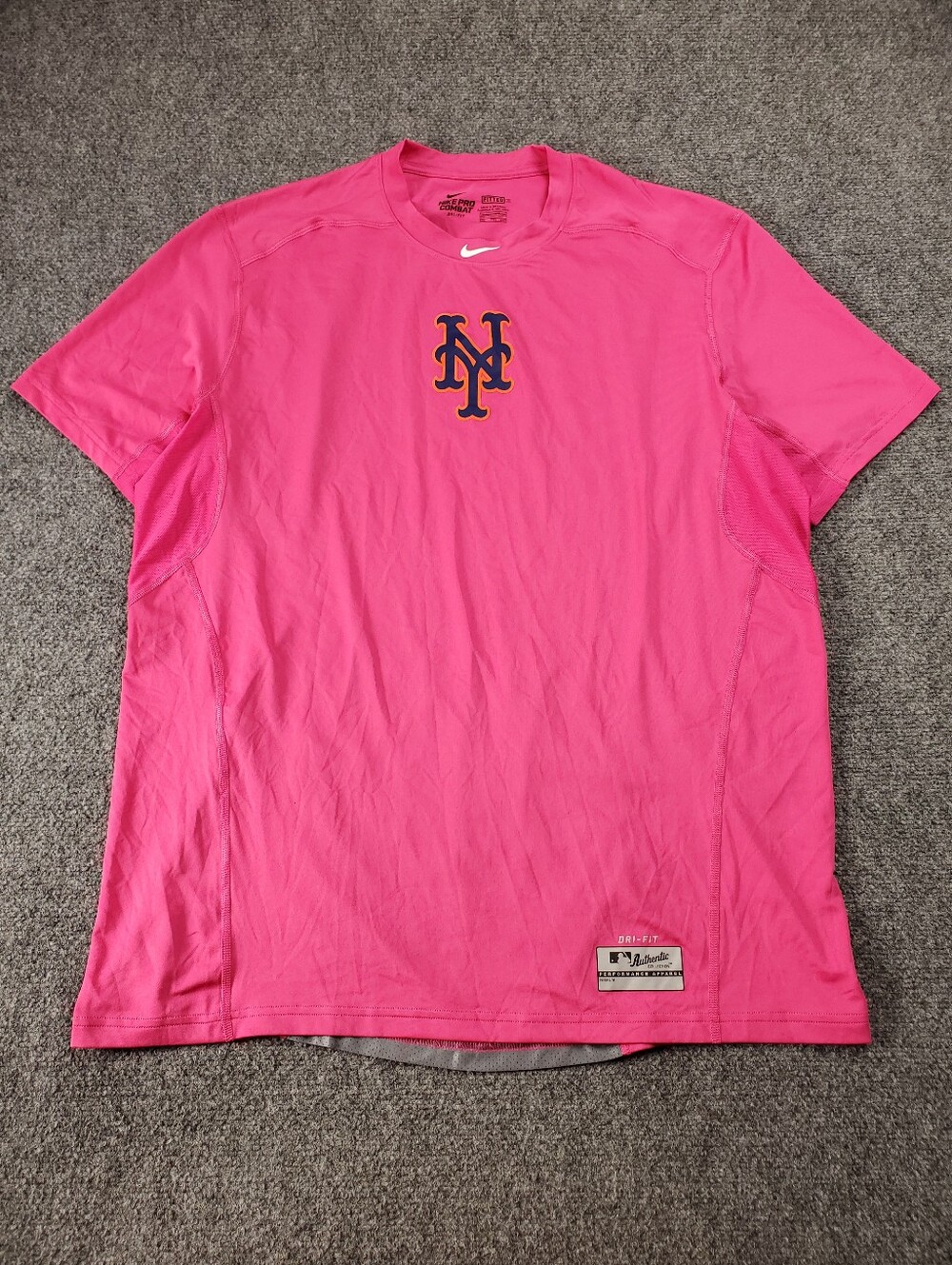 Nike Pro Combat New York Mets Dri Fit Fitted Shirt 2XL MLB Player Team Issued